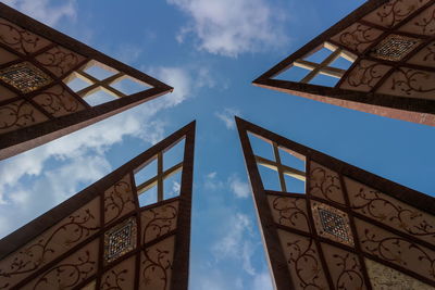 Low angle view of traditional building against sky