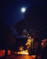 Scenic view of landscape against sky at night