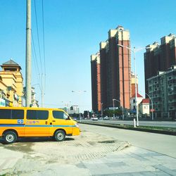 View of vehicles on road