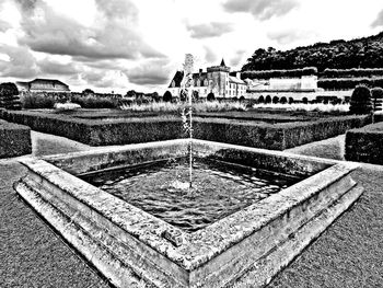 View of fountain in front of building