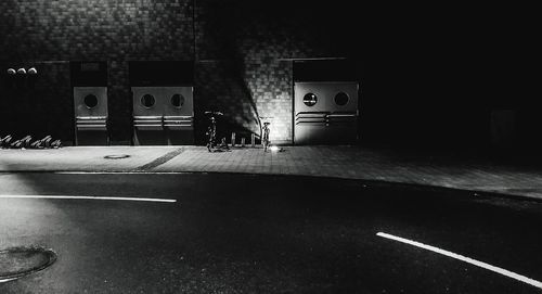 Empty road at night