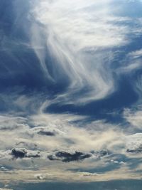 Aerial view of cloudy sky