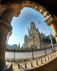 Low angle view of historical building against sky