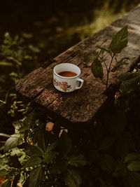 Close-up of coffee cup