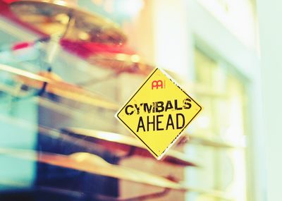 Close-up of road sign