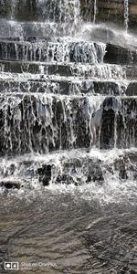 Water splashing in sea