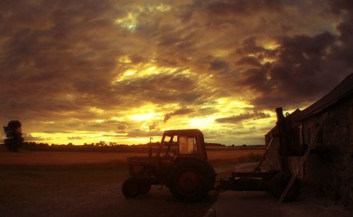 Sunset over landscape