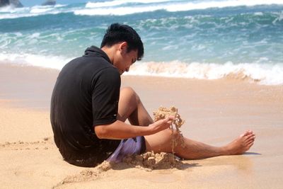 Alone on beach