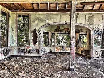 Interior of abandoned house