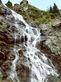 Scenic view of waterfall