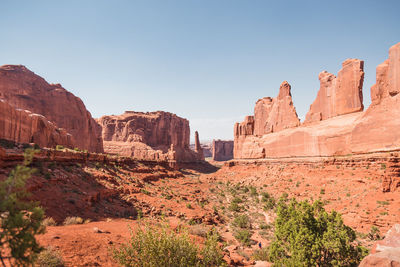 View of rock formations