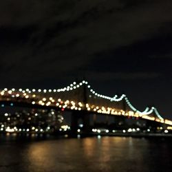 View of illuminated buildings at night