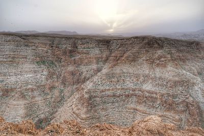 Scenic view of desert against sky