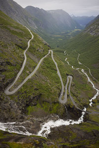 Winding road in mountains