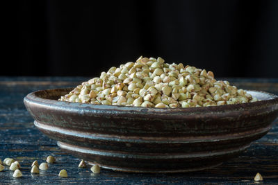 Close-up of food on table