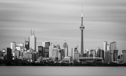 View of skyscrapers in city
