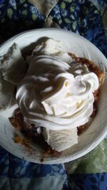 Close-up of ice cream in plate