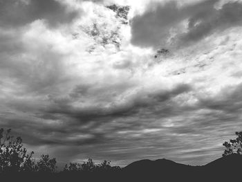 Low angle view of cloudy sky