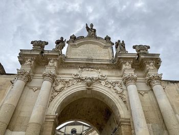 Low angle view of historical building against sky