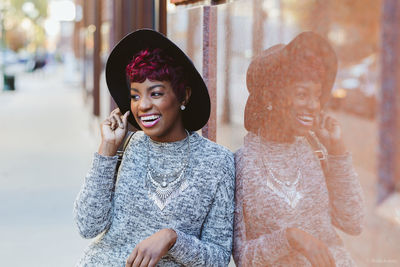 Young woman smiling