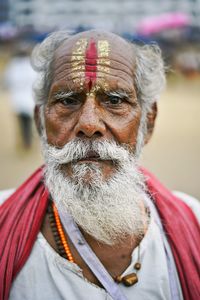 Close-up portrait of mature man