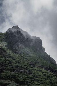 Low angle view of mountain against sky