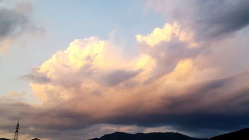 Low angle view of cloudy sky