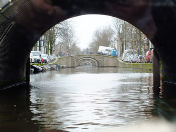 Arch bridge over canal