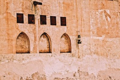 Stone wall of old building