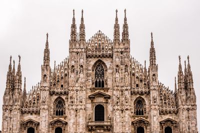 High section of church against clear sky