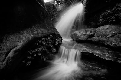 Scenic view of waterfall