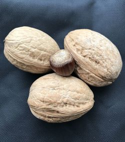 High angle view of bread on table