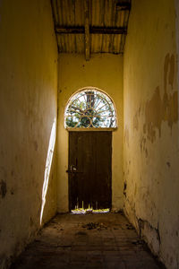 Entrance of abandoned building