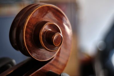 Detail of a cello snail