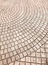 Full frame shot of cobblestone footpath