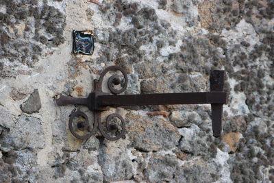 Close-up of abandoned building