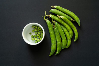 High angle view of food on table
