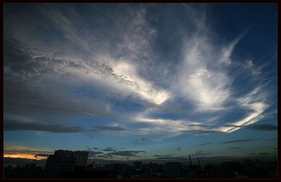 Cloudy sky at sunset