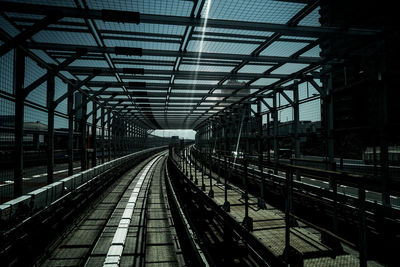 Blurred motion of railroad station