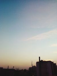 Silhouette of buildings against sky