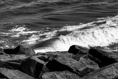 Rocks in sea