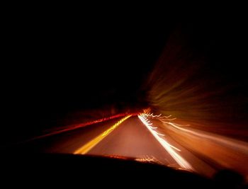 Road passing through tunnel