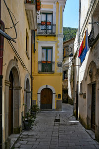 A street of maratea, a village of basilicata region in italy.