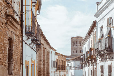 Low angle view of buildings in city