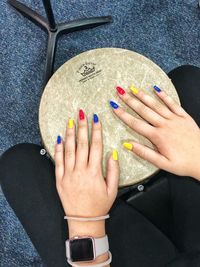 Close-up of woman hand