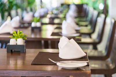 Close-up of laptop on table