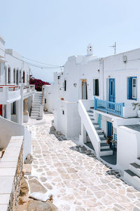 Houses in sifnos, greece, cyclades island, blue and white 