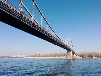Low angle view of bridge over river