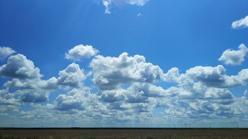 Low angle view of sky over land