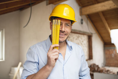 Portrait of man working